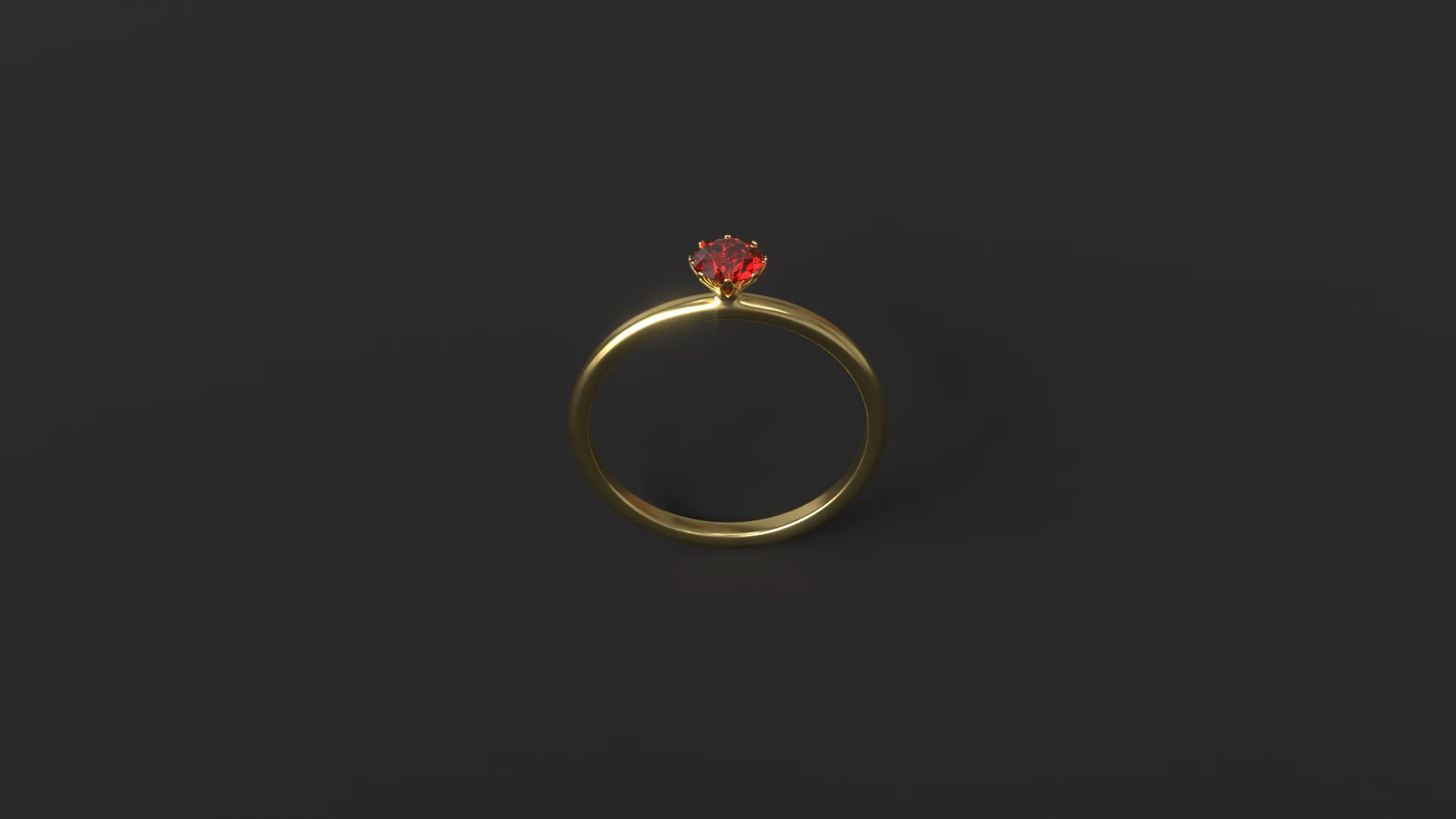 Blender Cycles offline render of the ruby and gold ring